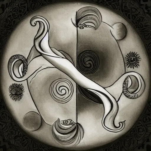 Image similar to Sun, moon, infinity, pisces, yin Yang