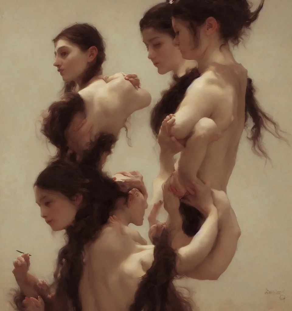 Image similar to splendid tzarina portrait painting, bouguereau, ingres, greg rutkowski, zen chin