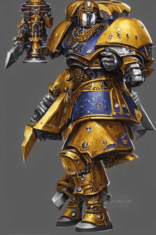 Image similar to armor portrait heros warhammer 4 0 k horus heresy fanart - the primarchs emperor by johannes helgeson animated with vfx concept artist & illustrator global illumination ray tracing hdr fanart arstation zbrush central hardmesh 8 k octane renderer comics stylized