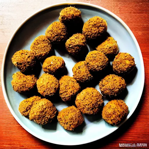 Image similar to high resolution photo of falafel, michelin star, very tasty, food photography, instagram, trending