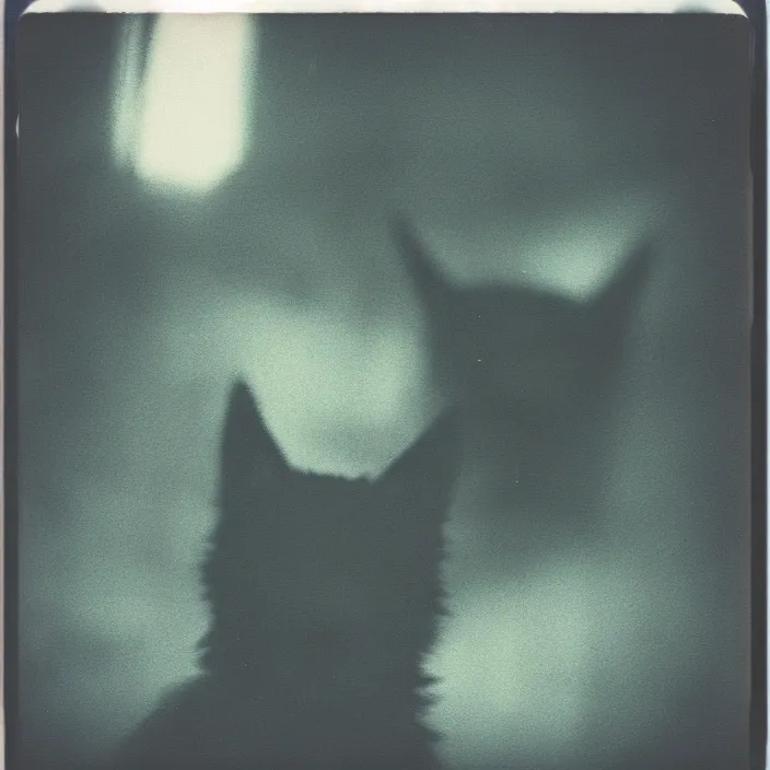 Image similar to a terrifying uncanny werewolf staring right into the camera, polaroid, 3 5 mm, film shot, horror, dark, shadows, creepy