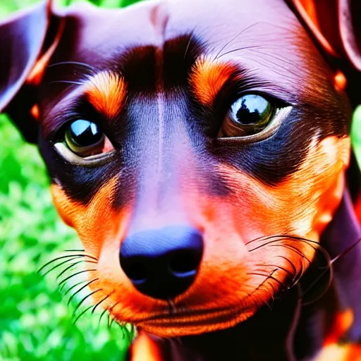 Prompt: a dachshund - cat - hybrid, animal photography