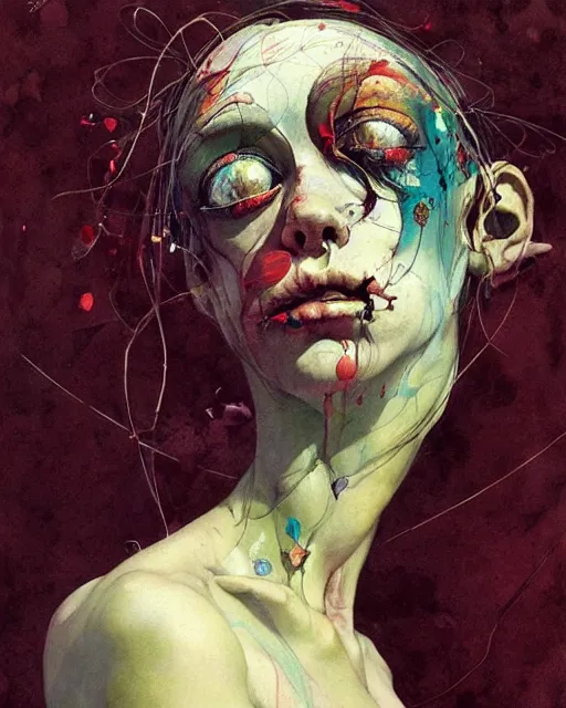 Image similar to there is ugliness in beauty, but there is also beauty in ugliness. in the style of adrian ghenie, esao andrews, jenny saville, edward hopper, surrealism, dark art by james jean, takato yamamoto