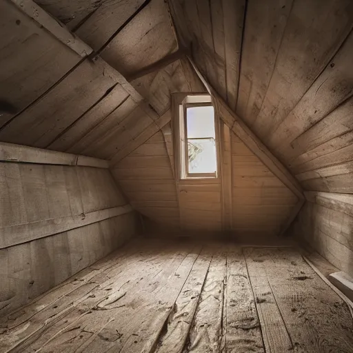 Image similar to Giga chad hides in a dark attic