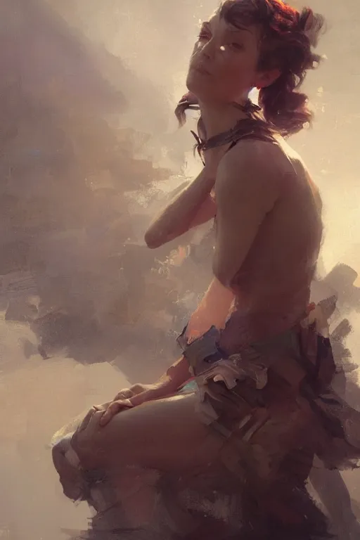 Prompt: but i miss you, oil painting, sunlit, paint texture, digital painting, highly detailed, artstation, sharp focus, illustration, concept art, ruan jia, charlie bowater, tom bagshaw, norman rockwell