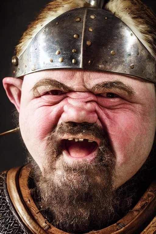 Image similar to head and shoulders portrait in a tavern of a dwarf adventurer, jovial, scarred lip, grandfatherly, leather armor, male, high fantasy, d & d, by annie liebovitz, face details, extremely detailed, photo