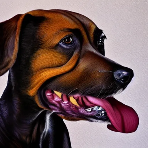 Image similar to ultra detailed painting of a dog