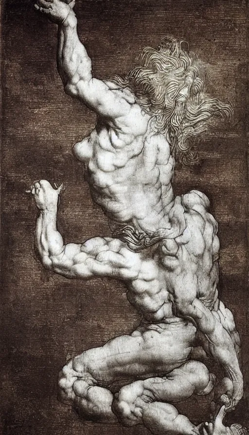 Prompt: rage, by leonardo da vinci