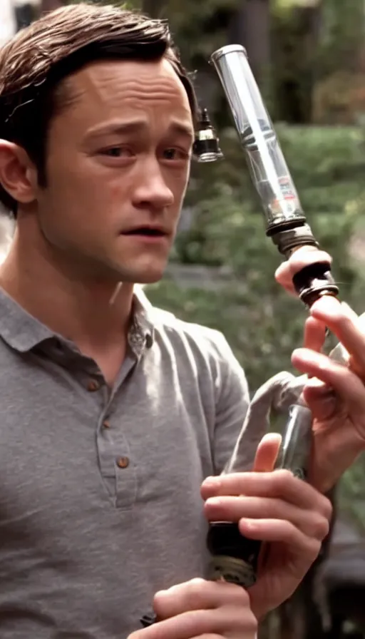 Prompt: joseph gordon levitt smoking waterpipe, insane, intricate, highly detailled, sharp focus 8k