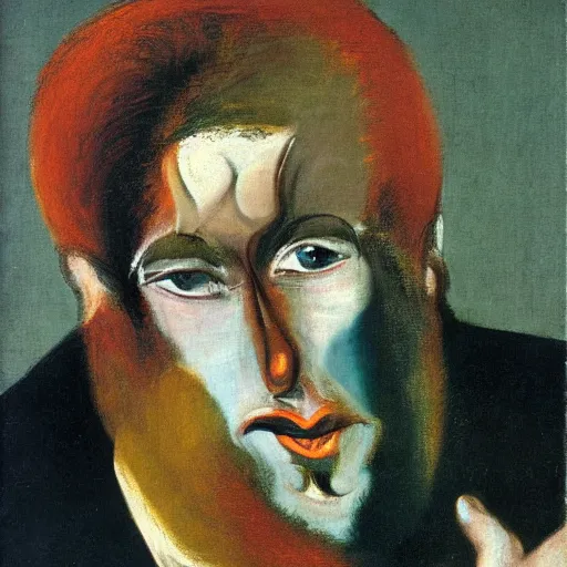 Image similar to portrait of a man by francis bacon