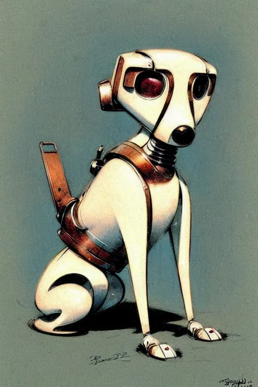 Image similar to (((((1950s retro robot dog . muted colors.))))) by Jean-Baptiste Monge !!!!!!!!!!!!!!!!!!!!!!!!!!!