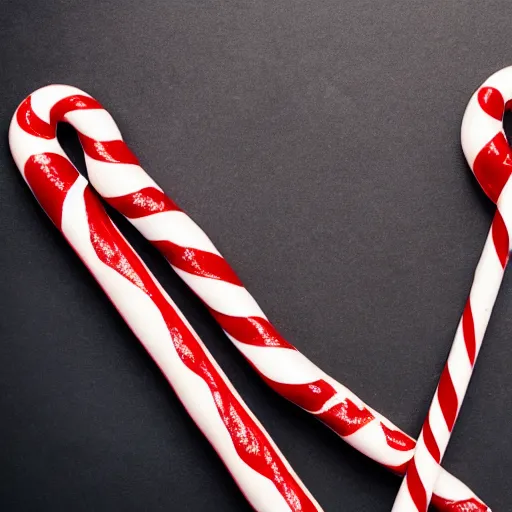 Image similar to beef jerky candy cane, photography, 8 k,