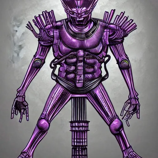 Image similar to Galactus in the style of H. R. Giger