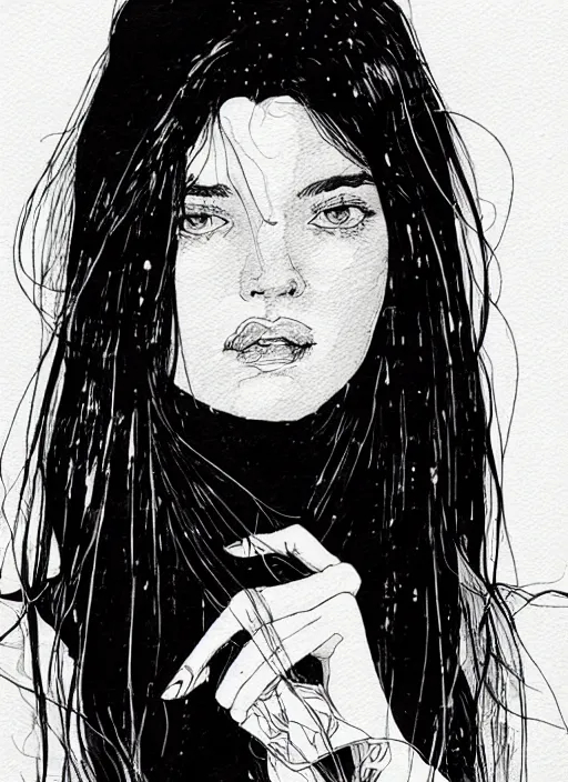 Image similar to a portrait of amber by kaethe butcher and moebius