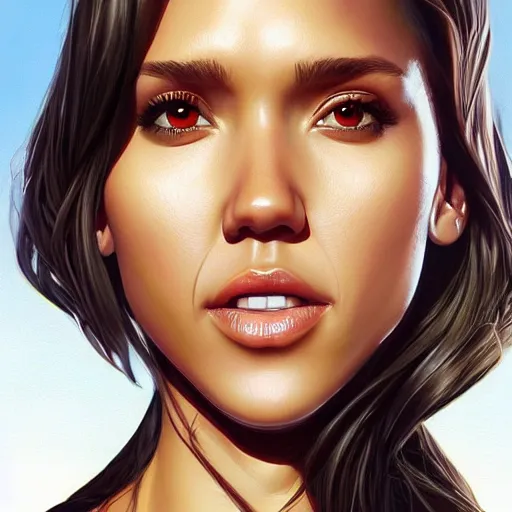 Image similar to ' a portrait of a jessica alba by artgerm'as a sculpture