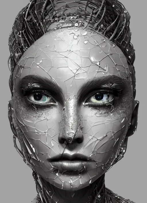 Prompt: sculpture made of water, portrait, female, future, shaman, harper's bazaar, vogue, fashion magazine, insanely detailed and intricate, concept art, close up, sexy, ornate, luxury, elite, elegant, trending on artstation, by ruan jia, by Kenneth Willardt, by ross tran, by WLOP, by Andrei Riabovitchev,