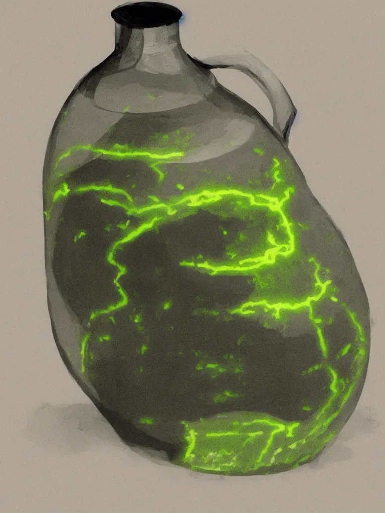 Image similar to close up jug filled with radioactive glowing juices by disney concept artists, blunt borders, rule of thirds