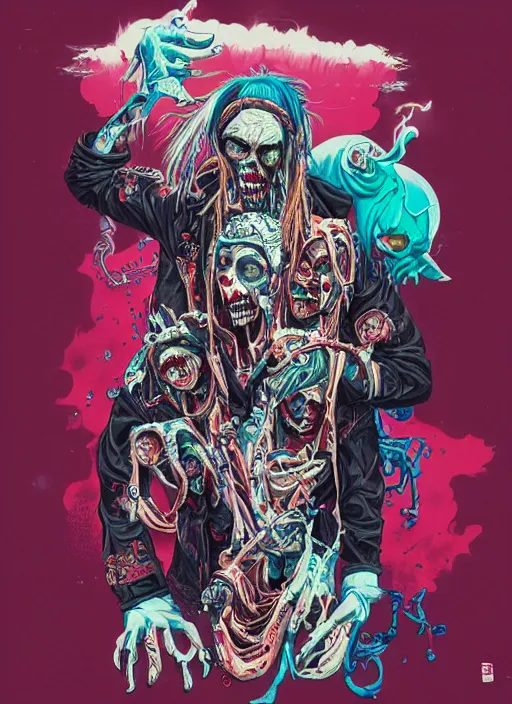 Image similar to zombie dreads full body hiphop streetwear drip, tristan eaton, victo ngai, artgerm, rhads, ross draws