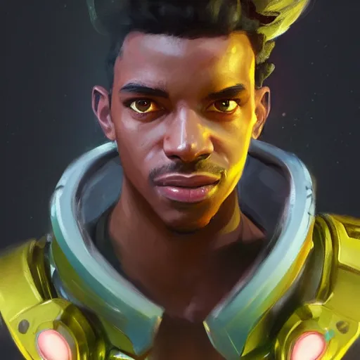 Prompt: very detailed masterpiece painting of lucio from overwatch, portrait, artstation, concept art by greg rutkowski
