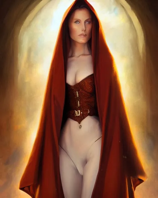 Image similar to a stunning portrait of triss merigold as a nun, digital art by julie bell and artgerm and ross tran and angel ganev, medium shot portrait, highly detailed, trending on artstationhq