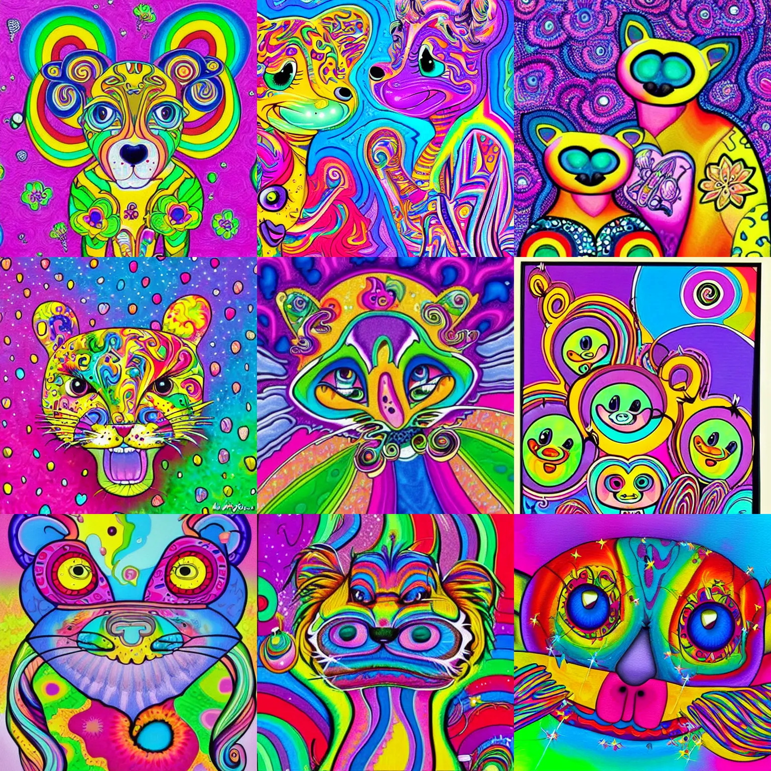 Lisa Frank M Painting By Chris Dyer Stable Diffusion OpenArt