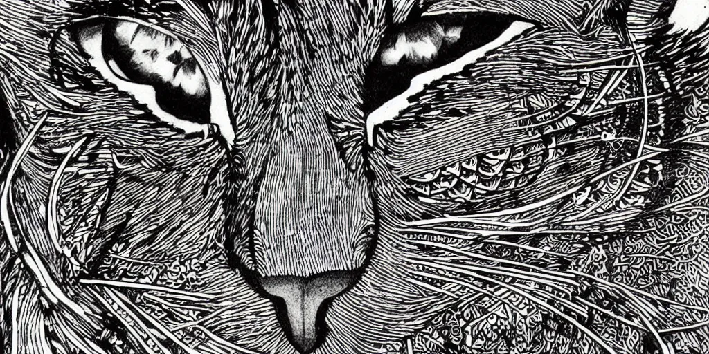 Art Works by Tanya London - Fine liner drawing using dots and lines.  Hopefully getting back into the art zone again! #cat #fineliner #uniball  #art #drawing #sketch #unipin #dotsandlines #catandmoon #moon #stars #