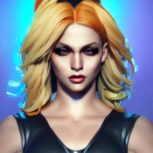 Image similar to fantasy comic book style portrait painting of Lady Gafa with blonde hair dancing, unreal 5, DAZ, hyperrealistic, octane render, cosplay, RPG portrait, dynamic lighting