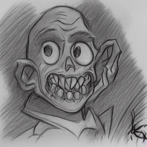 Prompt: milt kahl pencil sketch 1 1 2 1 a lovecraftian zombie horror loomis