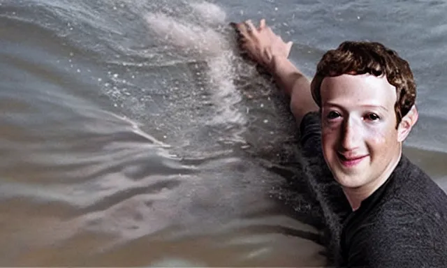 Image similar to mark zuckerberg, mermaid king of the ocean, photorealistic, cinematic lighting, highly detailed, marvel cinematic universe