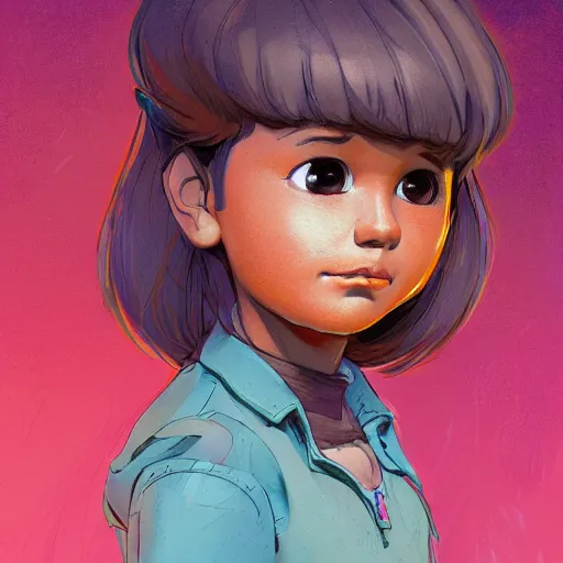 Image similar to a study of cell shaded portrait of Isabela Moner as dora the explorer, concept art, illustration, post grunge, concept art by josan gonzales and wlop, by james jean, Victo ngai, David Rubín, Mike Mignola, Laurie Greasley, highly detailed, sharp focus, alien, rim light, Trending on Artstation, HQ, deviantart, art by artgem