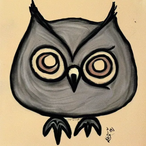 Prompt: owl by Sanyu