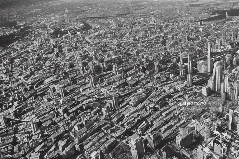 Image similar to bird's eye view satellite image of a Soviet city