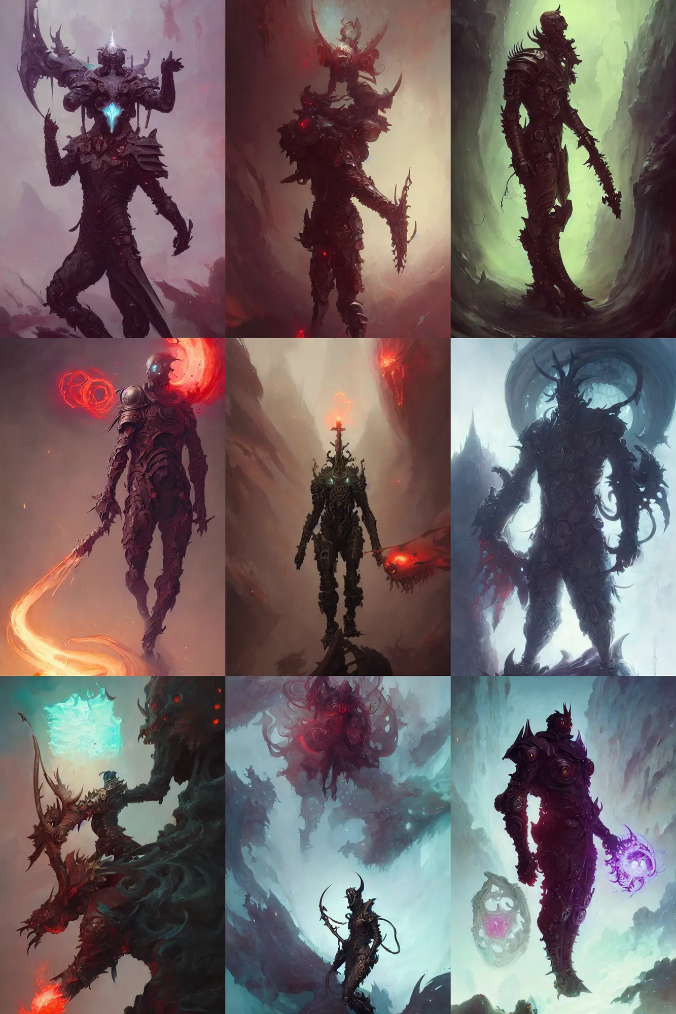 Prompt: male infernal full body organic armor, fantasy, art by sabbas apterus, peter mohrbacher, ruan jia, marc simonetti, ayami kojima, cedric peyravernay, victo ngai