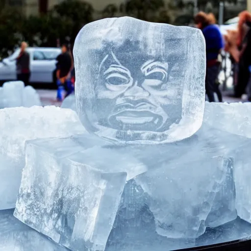 Image similar to an ice sculpture of ice cube