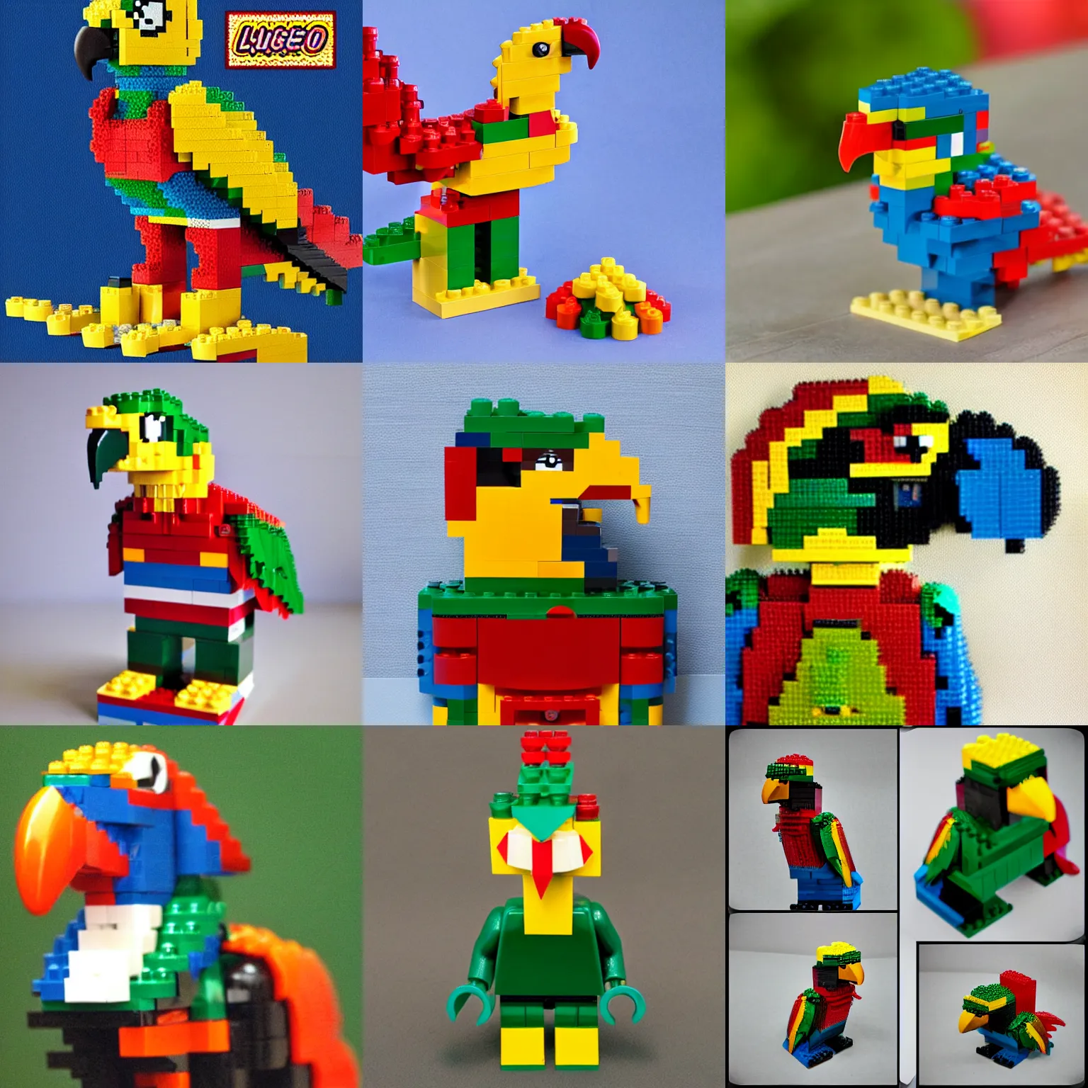 Prompt: LEGO parrot