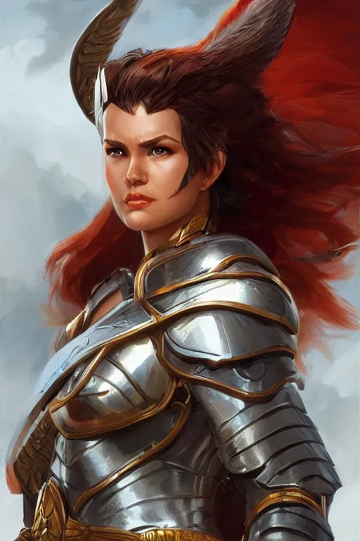 Image similar to amazon valkyrie athena, d & d, fantasy, portrait, highly detailed, headshot, digital painting, trending on artstation, concept art, sharp focus, illustration, art by artgerm and greg rutkowski and magali villeneuve