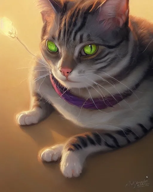 Prompt: miss fortune the cat | highly detailed | from the pixar film sneaky cats | very intricate | cinematic lighting | award - winning | closeup portrait | by donato giancola and mandy jurgens and charlie bowater | featured on artstation