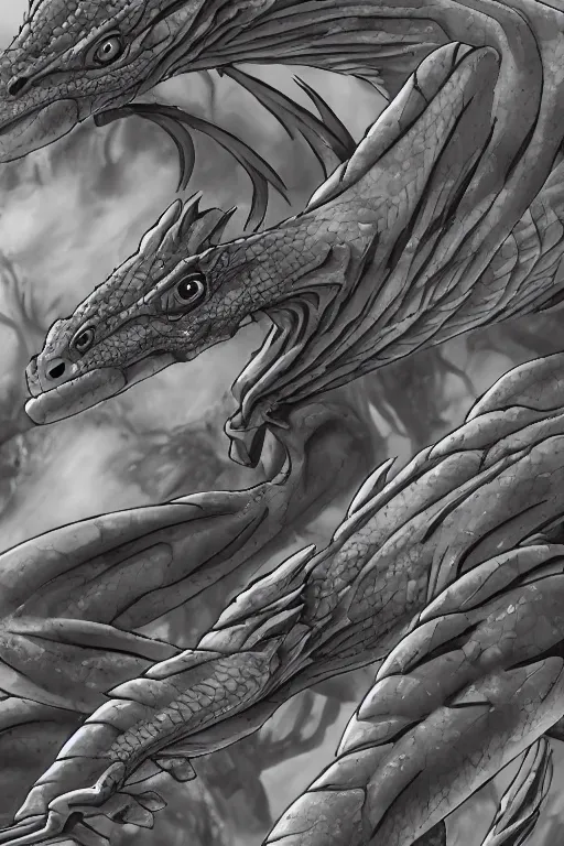 Image similar to lizardman, gray scales, anime, hd,