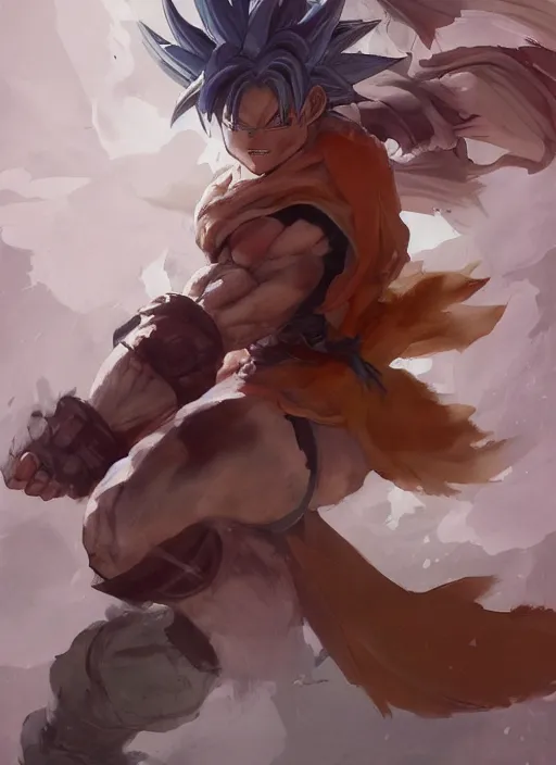 Image similar to semi reallistic gouache gesture painting, by yoshitaka amano, by ruan jia, by Conrad roset, by dofus online artists, detailed anime 3d render of gesture painting of Crono as a super Saiyan, young Crono blond, Crono, Dragon Quest, Crono, goku, portrait, cgsociety, artstation, rococo mechanical, Digital reality, sf5 ink style, dieselpunk atmosphere, gesture drawn