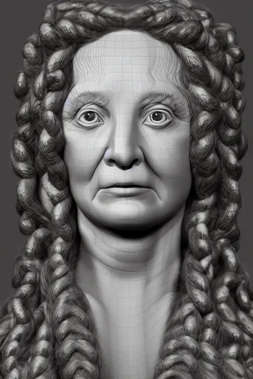 Prompt: portrait of Medusa from Greek mythology, as an old mean woman, with snakes for hair, 3d render, digital art, photo-realistic