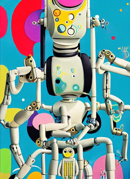 Image similar to professional art magazine photograph of a surreal contemporary art sculpture of a modular robot, by jack gaughan, by hikari shimoda, by masaaki yuasa