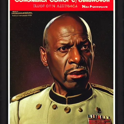 Image similar to commander sisko by norman rockwell