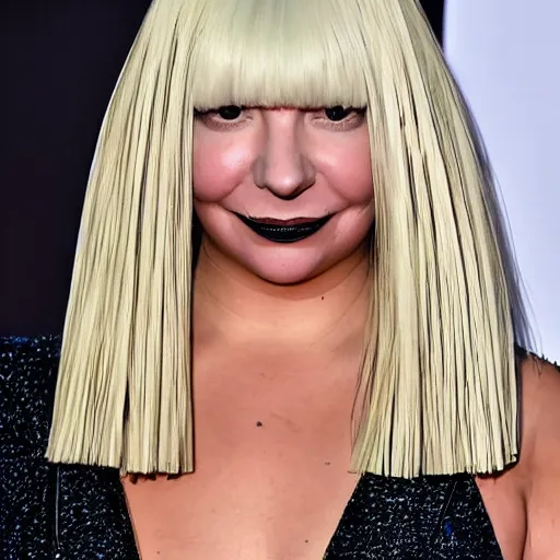 Image similar to Sia Furler red carpet