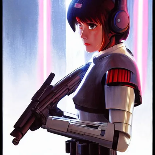 Prompt: sith trooper holding a blaster, very very anime!!!, fine - face, realistic shaded perfect face, fine details. anime. realistic shaded lighting poster by ilya kuvshinov katsuhiro otomo, magali villeneuve, artgerm, jeremy lipkin and michael garmash and rob rey