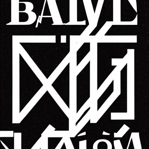 Image similar to black on white editorial typography cover for balenciaga in style of david rudnick, y 2 k