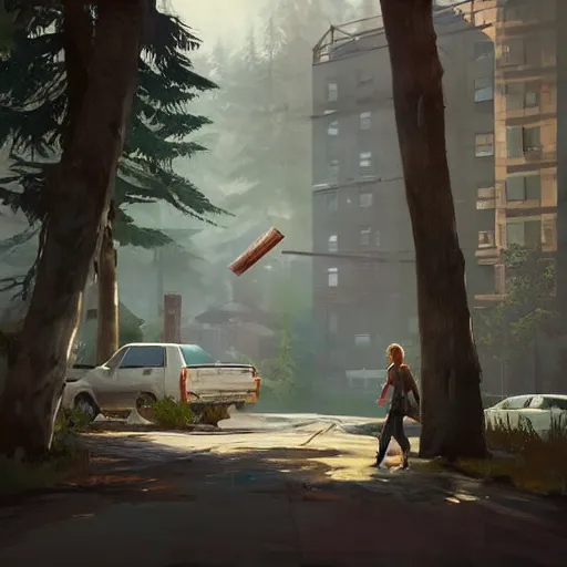 Prompt: 🏘🏞, style game square enix life is strange remake, trending on artstation, painted by greg rutkowski, render with game the last of us parte ii details