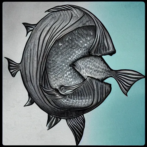 Prompt: scary fish, surrealism