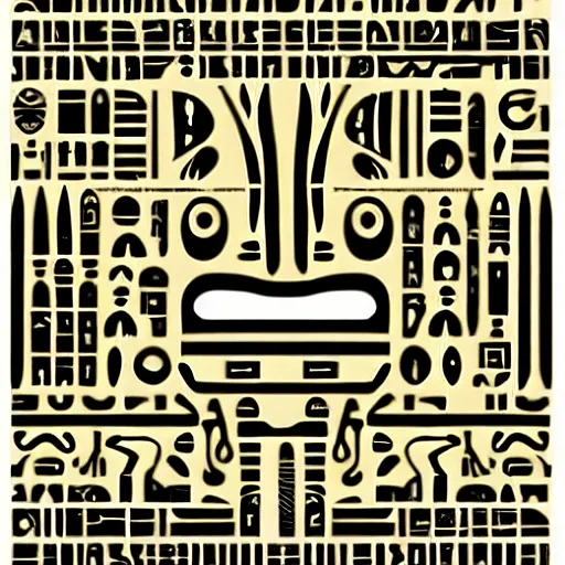 Prompt: alien hieroglyphs