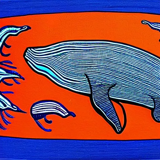 Image similar to whale in style of haida gwaii, pacific northwest coast, native american art, clean