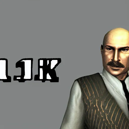 Image similar to Alexander Lukashenko wearing a suit and tie in Balmora in Elder Scrolls III: Morrowind, outdated 2002 Morrowind graphics, low definition, lowpoly